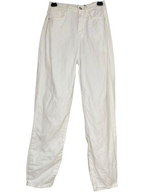 Zara Mom Fit High Rise Jeans White